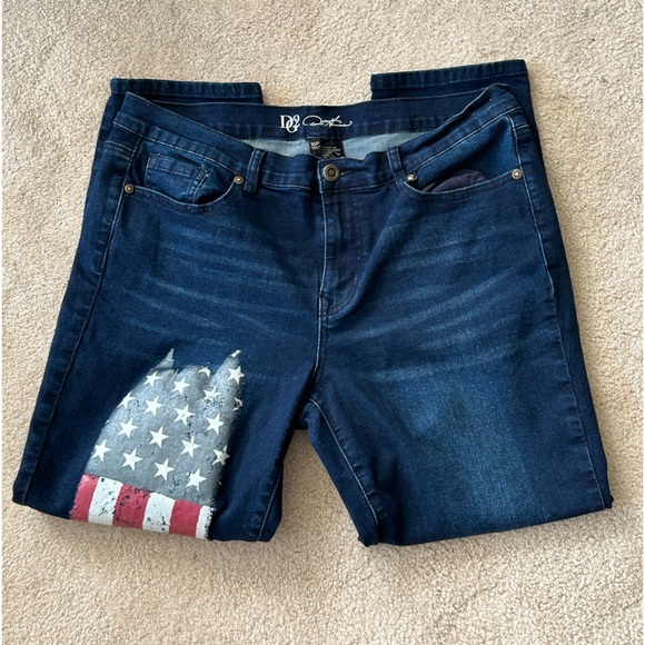 Denim Capri glossy flag sz. 16P - Picture 2 of 4